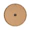 24" Light Brown Distressed Wall Clock with Black Beaded Frame